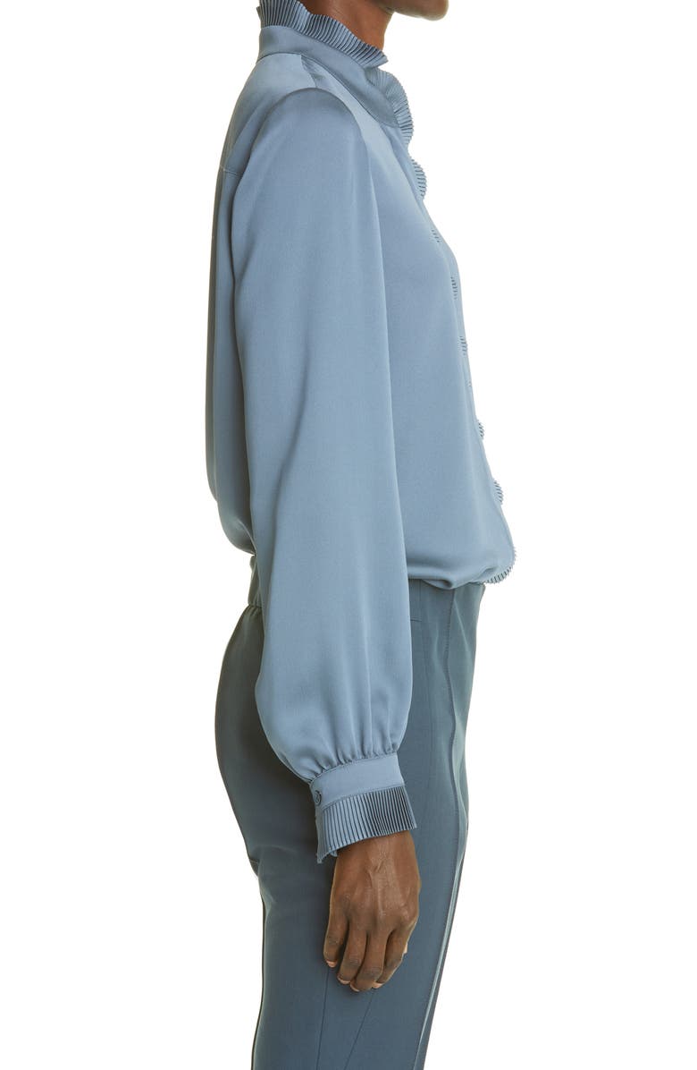 Lafayette 148 New York Gemma Pleated Trim Blouse, Alternate, color, 