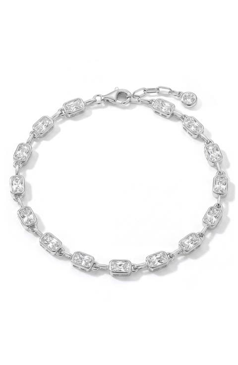 Radiant Cubic Zirconia Cable Chain Bracelet