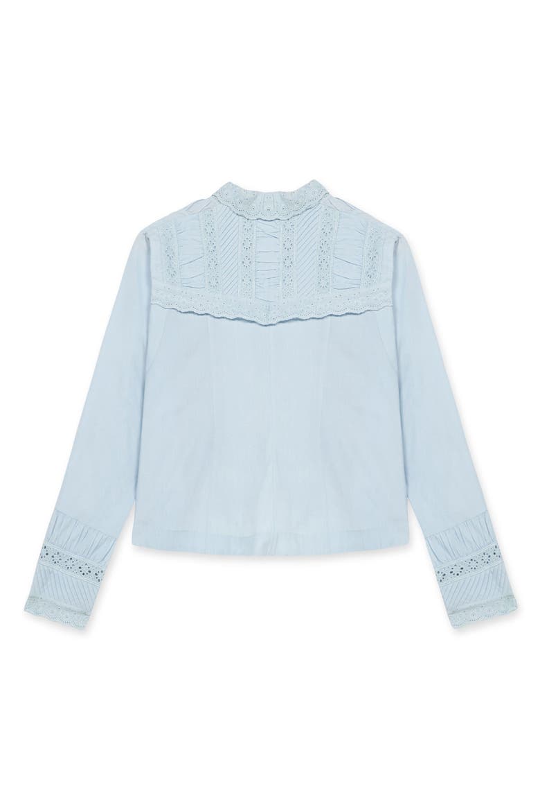 Woven High Neck Blouse, Alternate, color, Light Blue