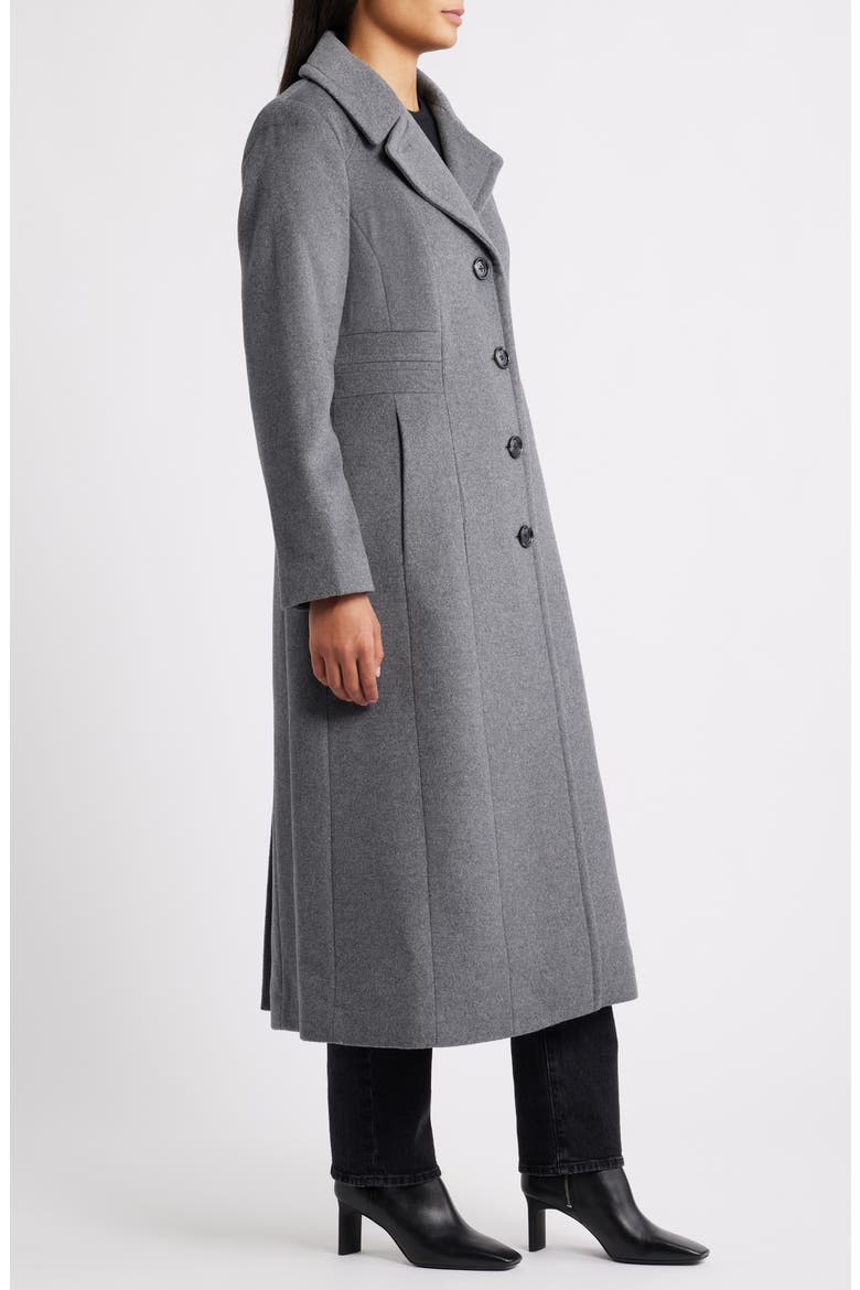Wool Blend Longline Coat, Alternate, color, LIGHT GREY