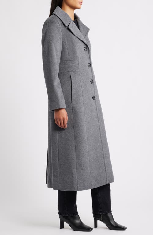 London Fog Wool Blend Longline Coat In Gray