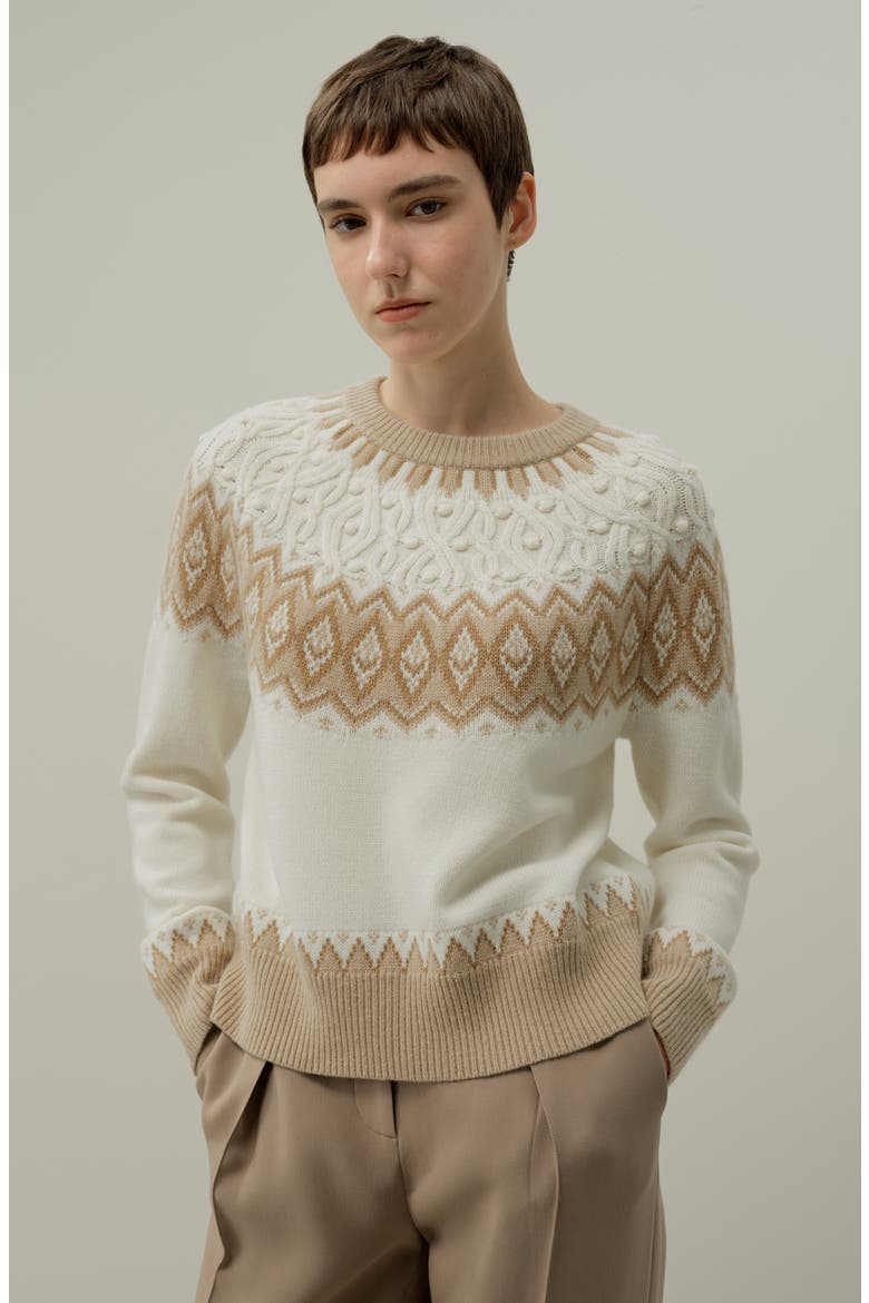 Women's Wool-Cashmere Fair Isle Sweater, Alternate, color, Fair Isle
