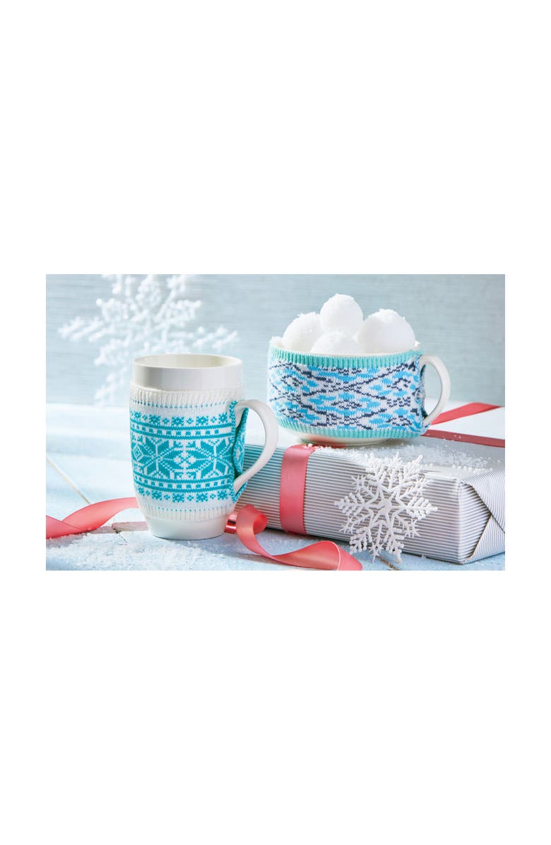 tag Alpine Sweater Soup Mug Turquoise Blue Bone China Drinkware, Alternate, color, Blue