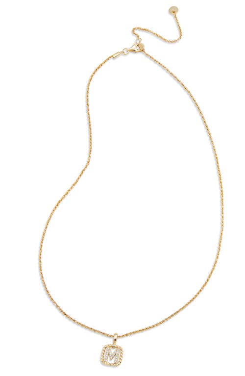 SAVVY CIE JEWELS Initial Pendant Necklace in Yellow-M 