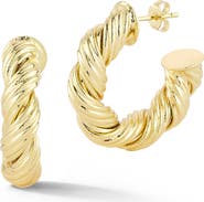 CHLOE AND MADISON Twist Hoop Earrings