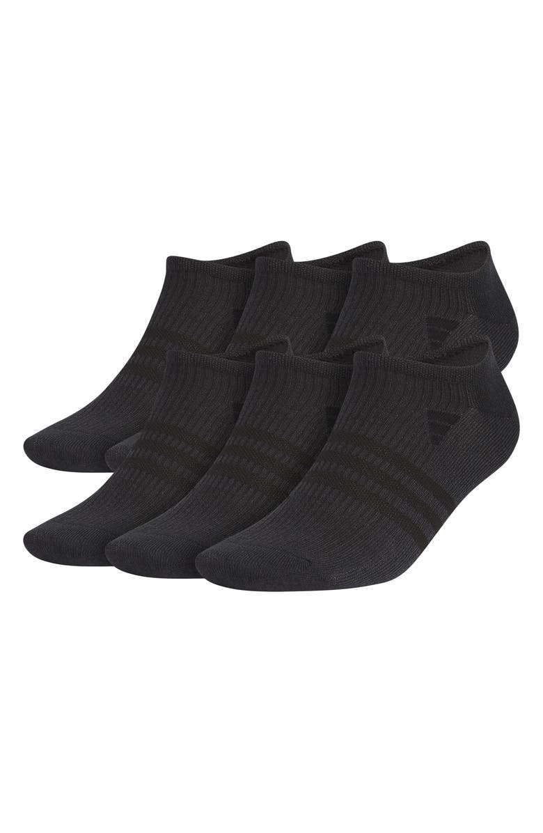 adidas Superlite 3.0 6-Pack No-Show Socks, Main, color, Black/ Night Grey