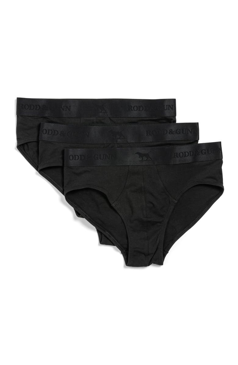 Rodd & Gunn 3-Pack Gunn Shy Briefs, Alternate, color, Black