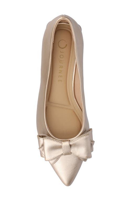 JOURNEE COLLECTION JOURNEE COLLECTION OPHELIA BOW POINTED TOE FLAT 