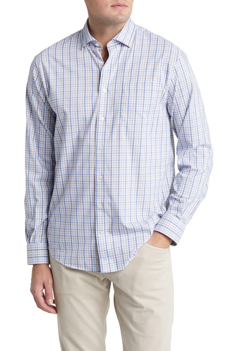 Cary PREP-FORMANCE Check Button-Up Shirt, Main, color, OCEANSIDE