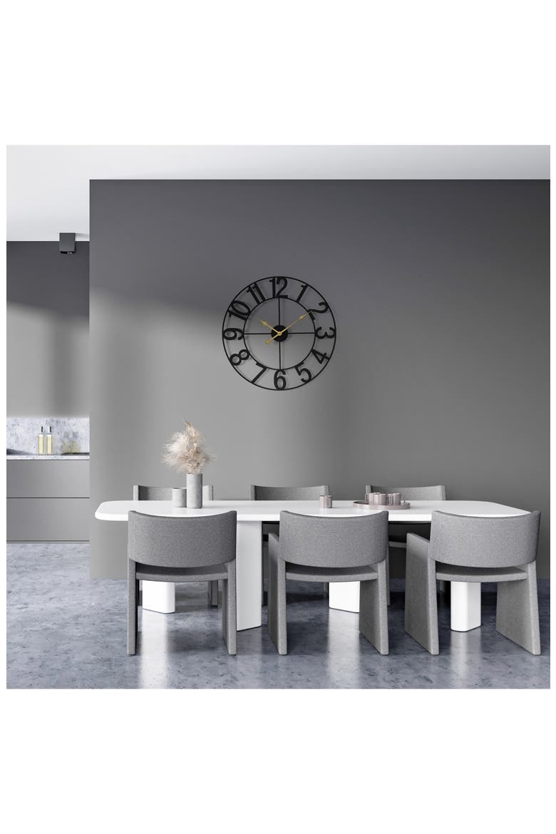 16-Inch Numeral Wall Clock, Alternate, color, BLACK
