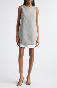 Alexander Wang Layered Wool & Cotton Shift Minidress