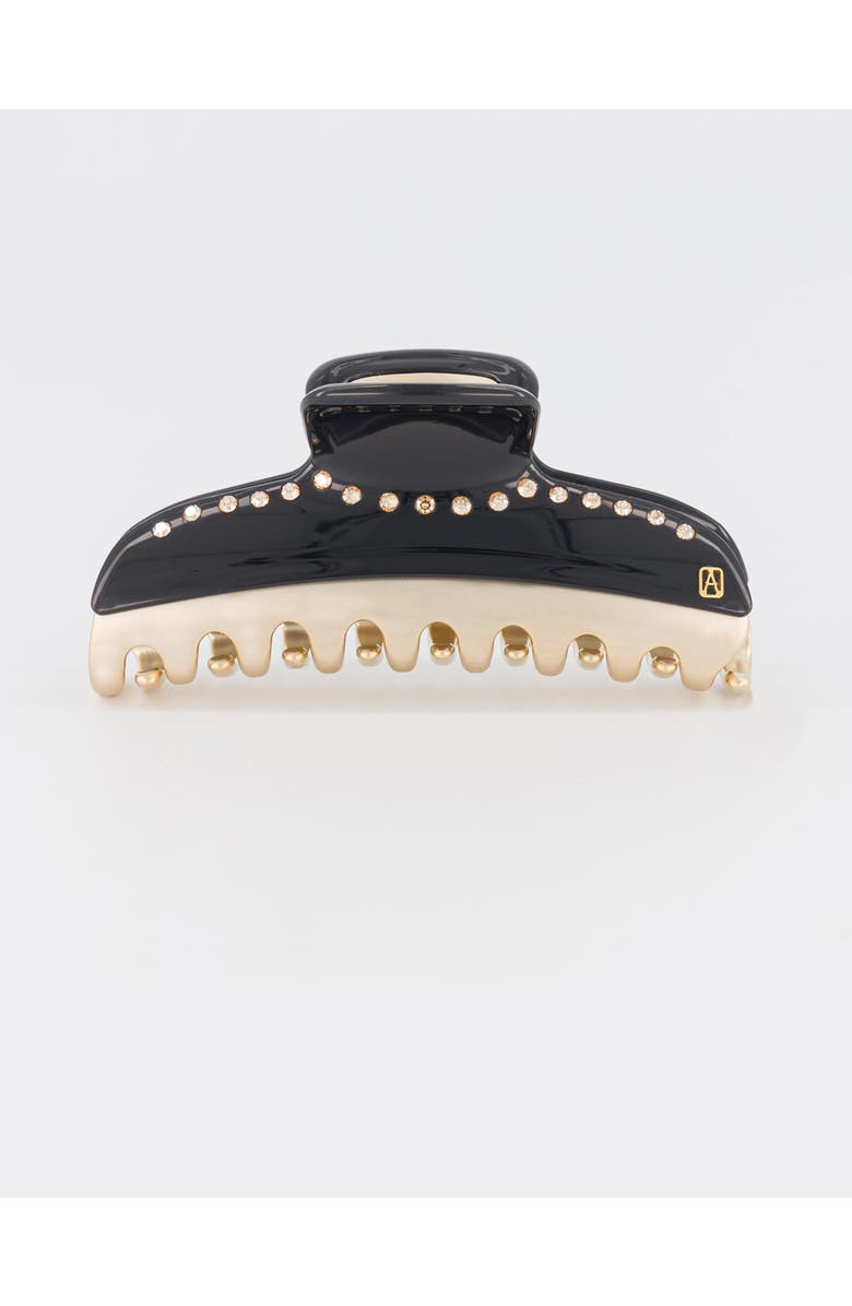 Alexandre de Paris Vendome Large Crystal Hair Claw Clip, Main, color, Black