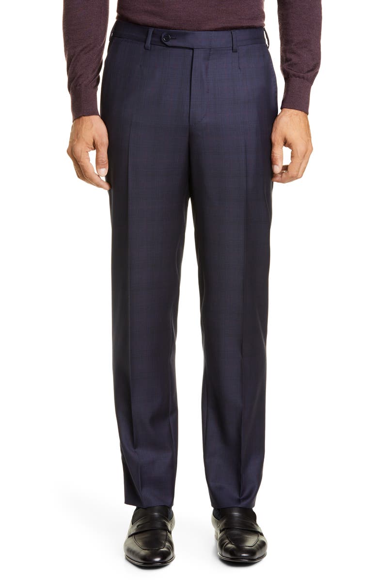 ZEGNA Ermenegildo Zegna Classic Fit Plaid Wool Suit, Alternate, color, 