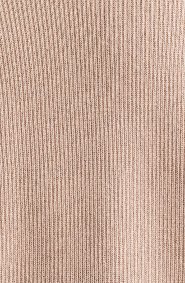 FRAME Crewneck Wool & Silk Rib Sweater, Alternate, color, Light Mauve