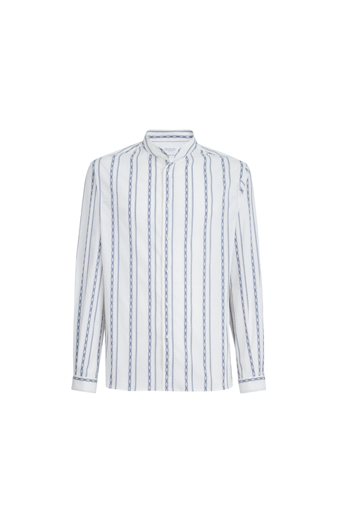 Mandarin collar shirt