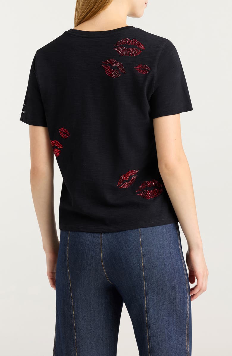 Cinq à Sept Kissing Booth Graphic T-Shirt, Alternate, color, Black/ Rose