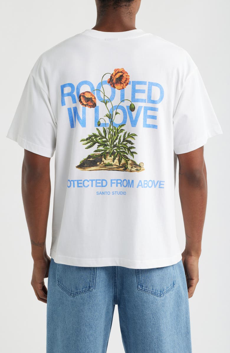 SANTO STUDIO Rooted in Love Cotton Graphic T-Shirt, Alternate, color, White