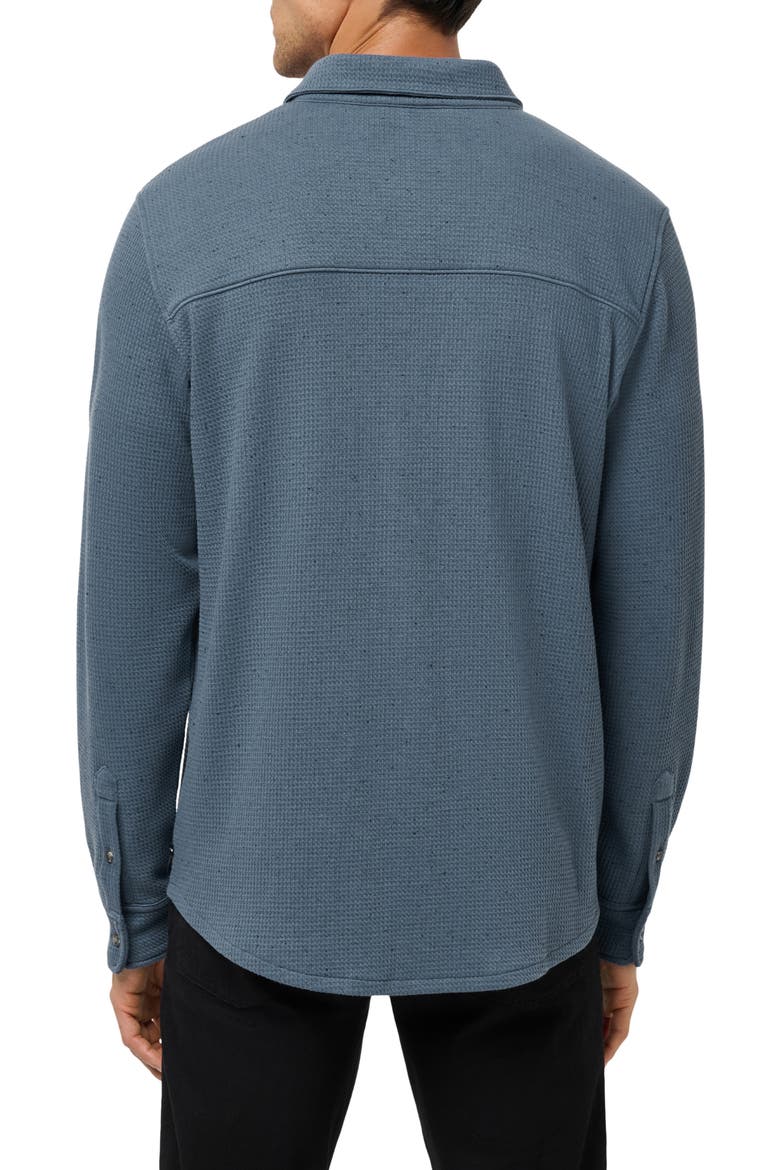 Cloud Waffle Knit Button-Up Shirt, Alternate, color, BERING SEA