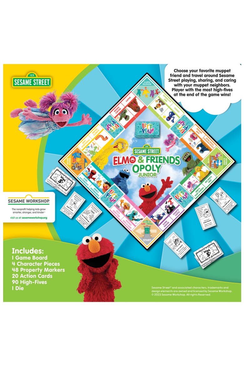 Sesame Street Elmo & Friends Opoly Jr, Alternate, color, Multicolor