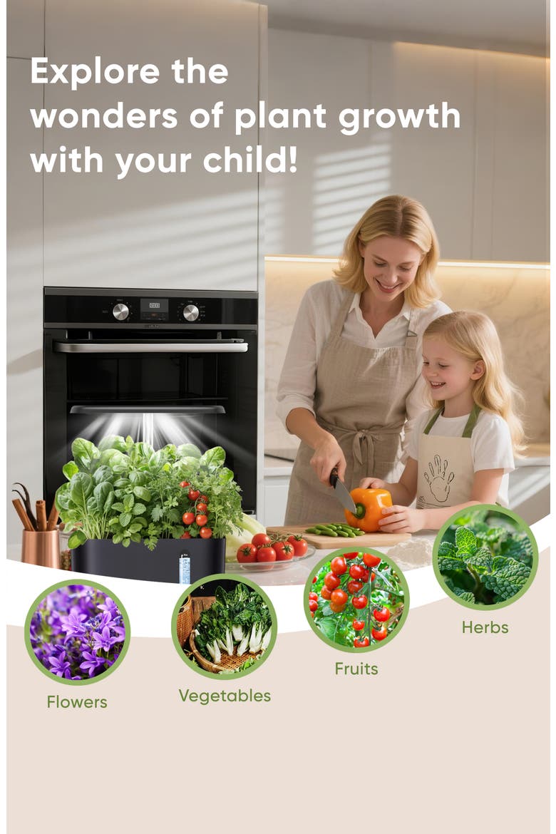 Indoor Hydroponic Growing System, Alternate, color, Black
