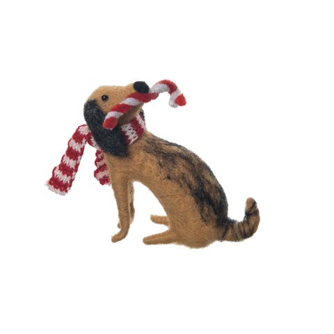 Dog Candycane Figurine