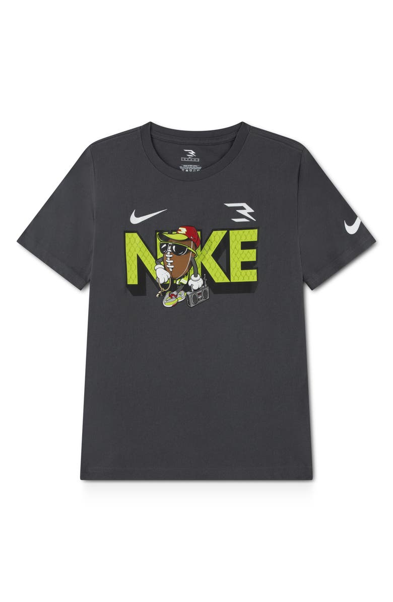 3 Brand Kids' Capman Baller Logo Graphic T-Shirt, Main, color, Dark Matter