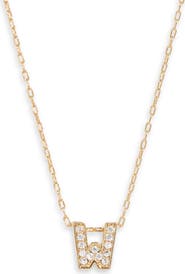 Nordstrom Pavé Cubic Zirconia Initial Necklace