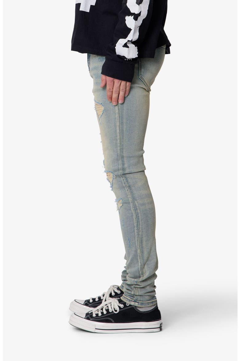 Distressed Skinny Jeans, Alternate, color, VINTAGE BLUE