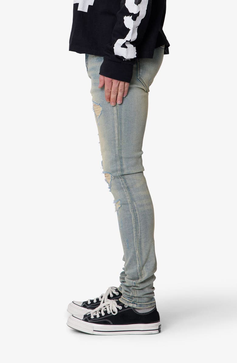 mnml Distressed Skinny Jeans, Alternate, color, Vintage Blue