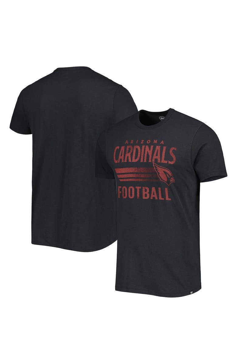 '47 Men's '47 Black Arizona Cardinals Wordmark Rider Franklin T-Shirt, Main, color,
