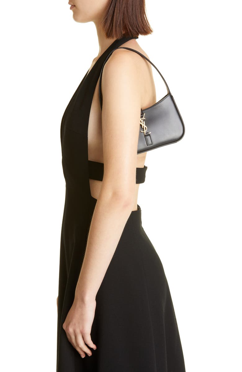 Saint Laurent Micro Le 5 à 7 Leather Hobo, Alternate, color,