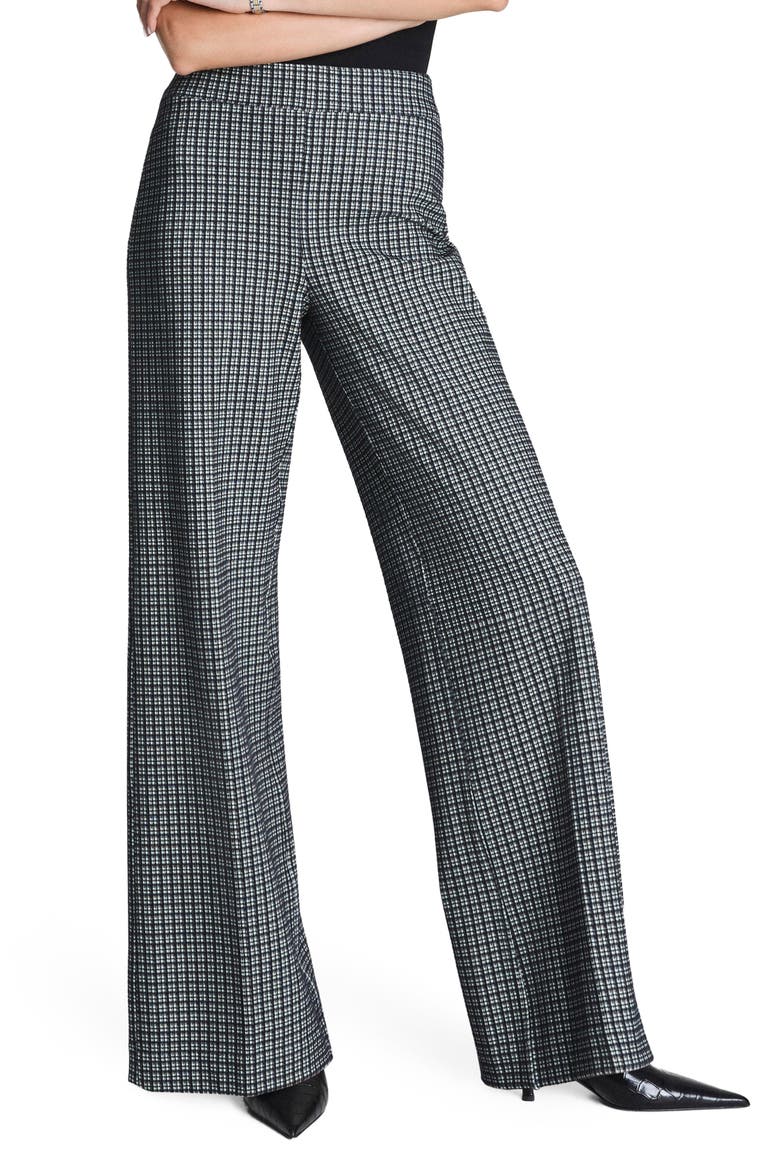 Ponte Wide Leg Jacquard Pants, Main, color, MINI COLLIER