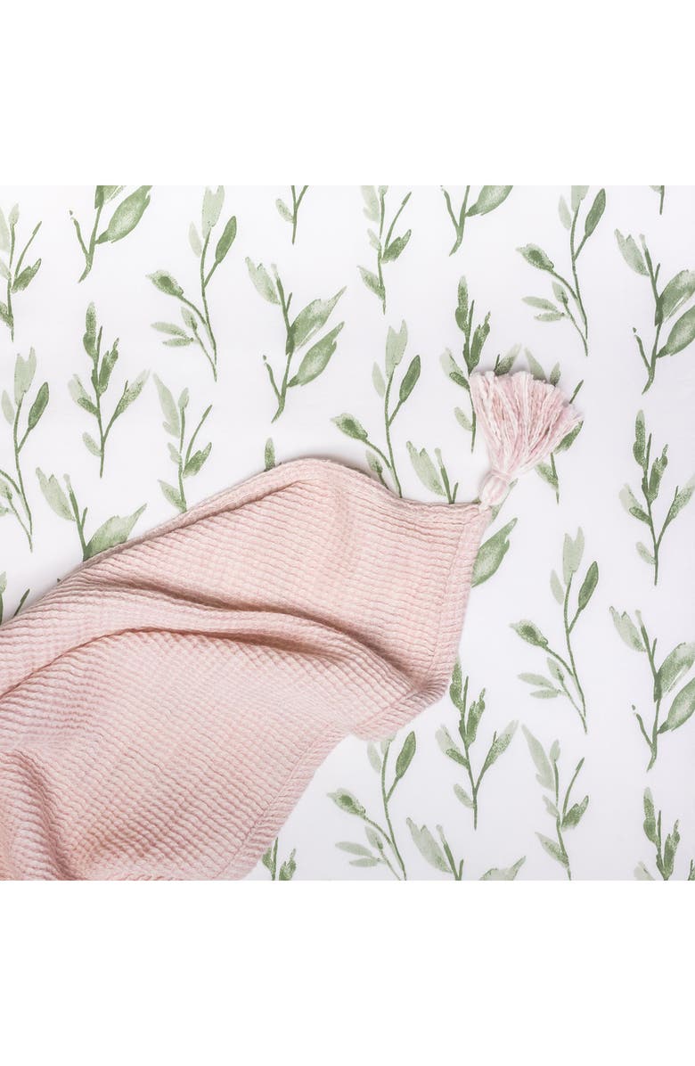 CRANE BABY Cotton Sateen Fitted Crib Sheet, Alternate, color, White