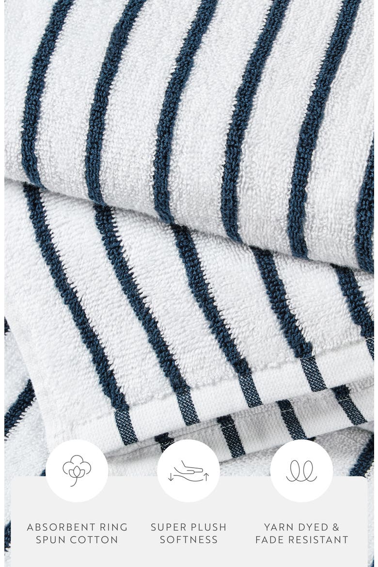 4-Pack Cabana Beach Towels, Alternate, color, STRIPES NAVY