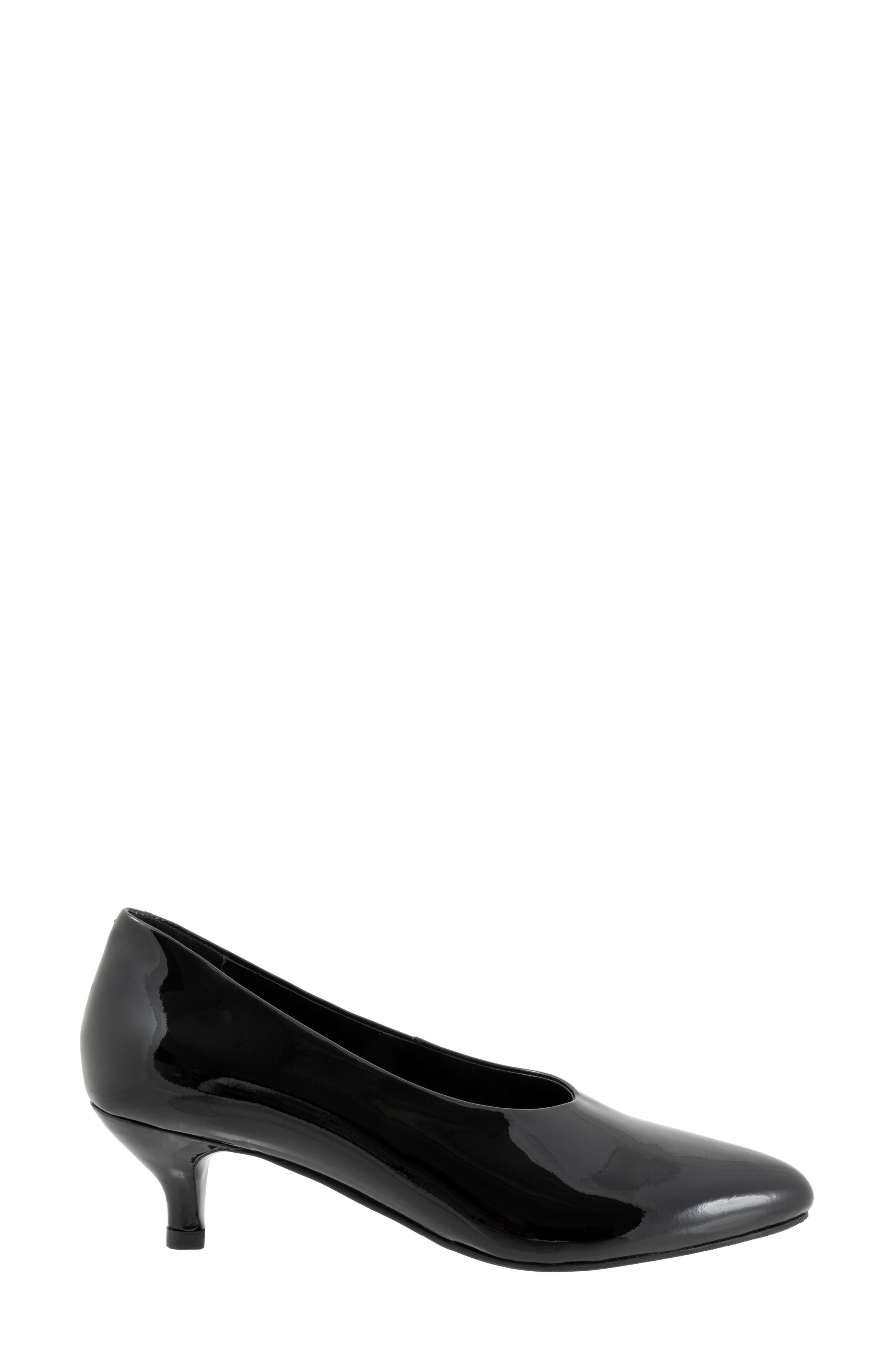 Trotters Kimber Kitten Heel Pump, Alternate, color, Black Pat