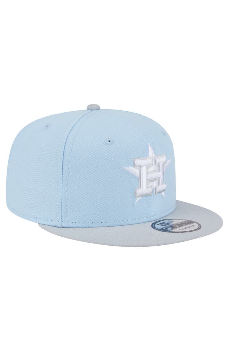 New Era Man's New Era Light Blue/Gray Houston Astros 2-Tone Color Pack 9FIFTY Snapback Hat, Alternate, color, 