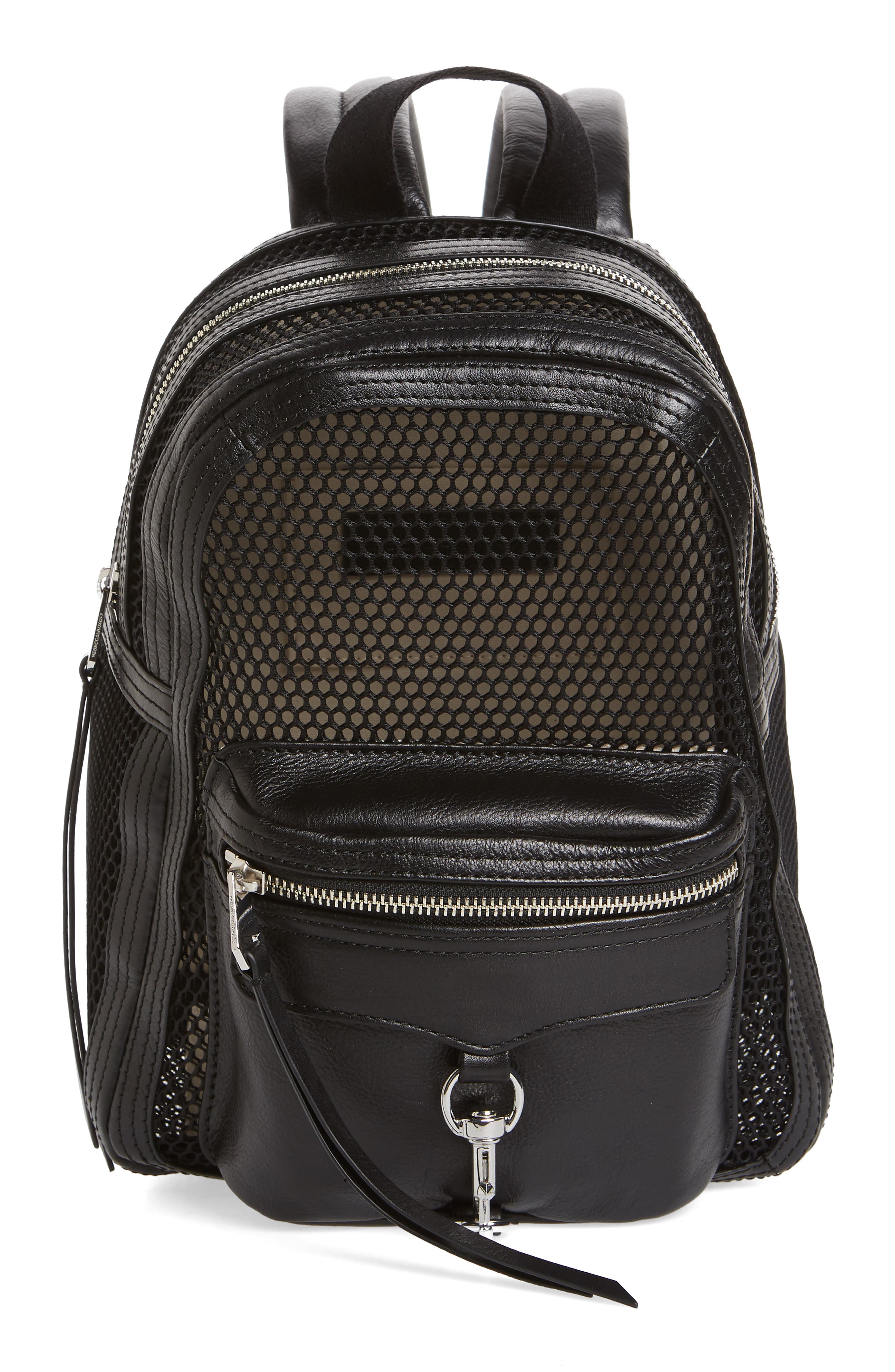 Small MAB Mesh Backpack, Main, color, BLACK