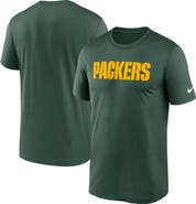 Nike Men's Nike Green Green Bay Packers Primetime Legend Wordmark Performance T-Shirt