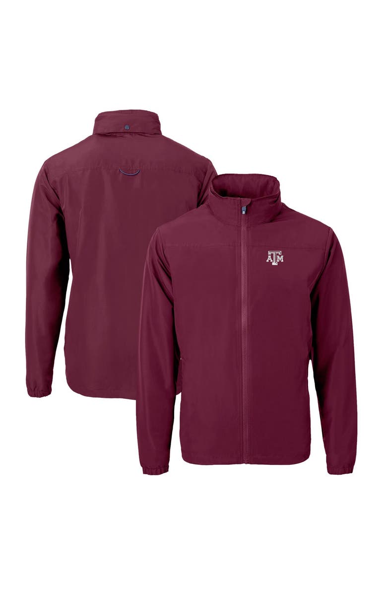Cutter & Buck Men's Cutter & Buck Maroon Texas A&M Aggies Charter Eco Recycled Full-Zip Jacket, Main, color, 