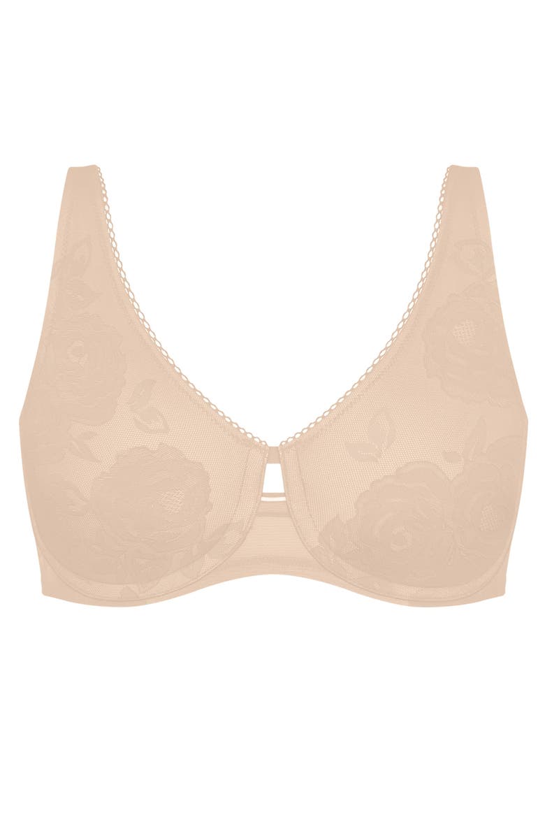 TRIUMPH Wild Rose Sensation Minimizer Bra, Main, color, Nude Beige
