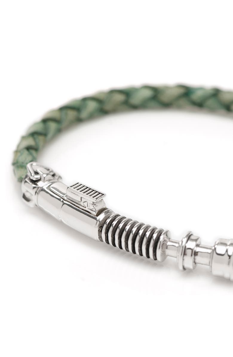 Cufflinks, Inc. Men's Luke Skywalker Lightsaber Braided Leather Bracelet, Alternate, color,