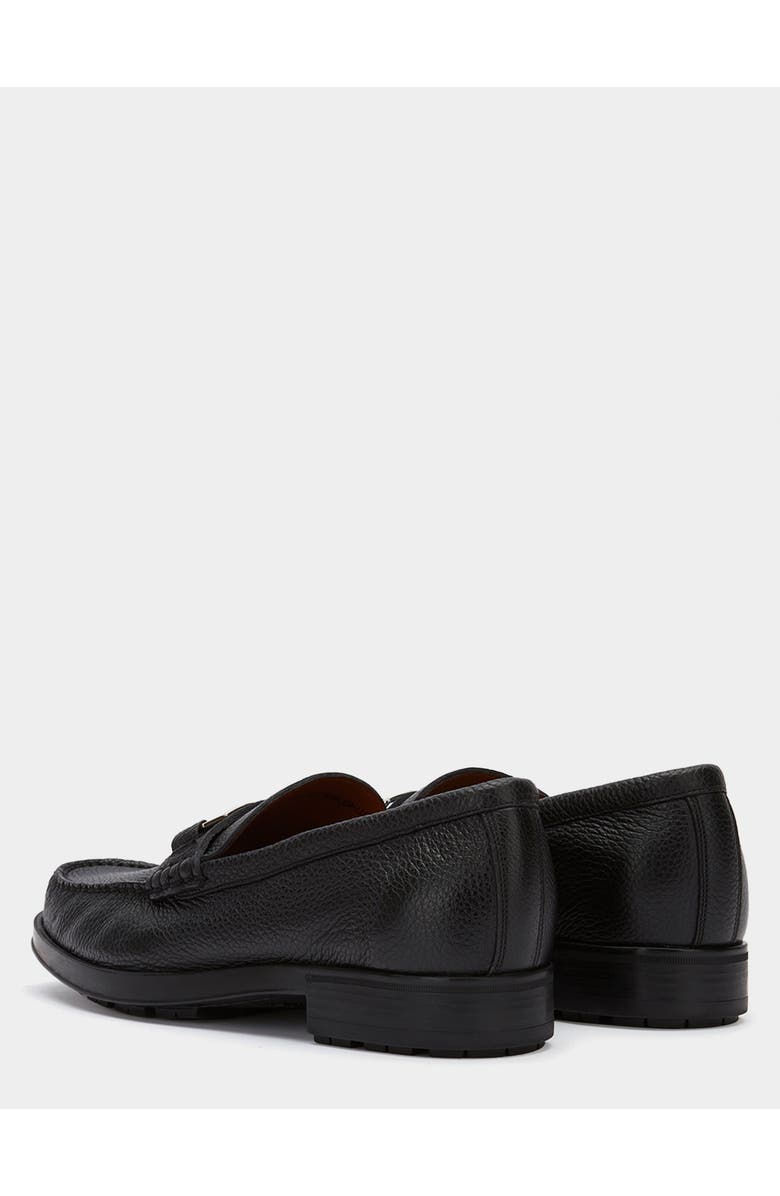 Bally Moccasin in Grained Calf Leather, Alternate, color, Black