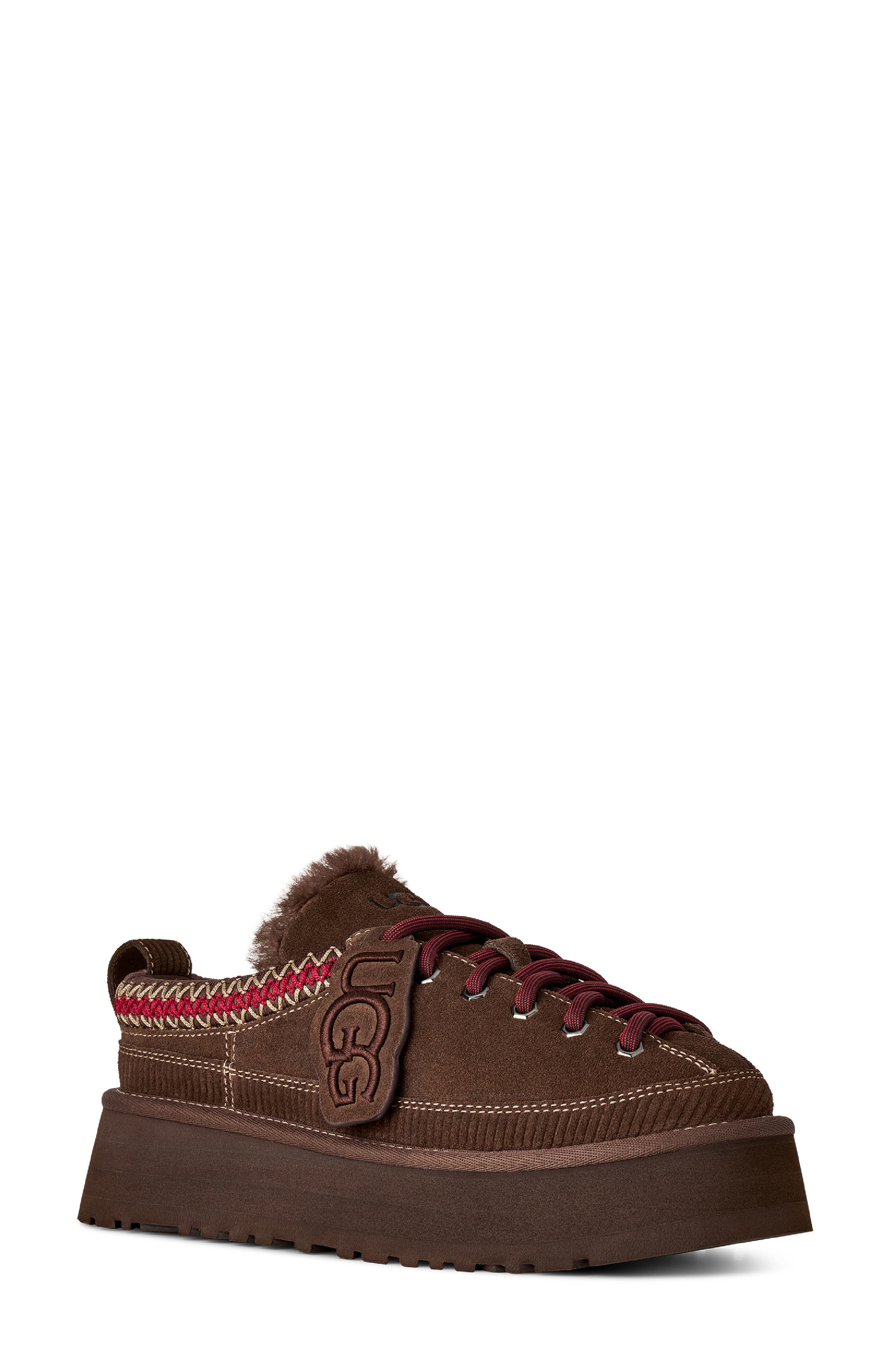 Heritage Lace-Up Slipper, Main, color, BURNT CEDAR