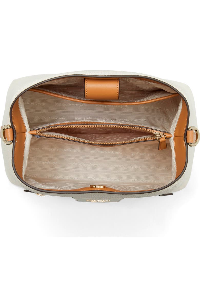 Kate Spade New York hudson colorblock pebble leather shoulder bag, Alternate, color, Parchment Multi