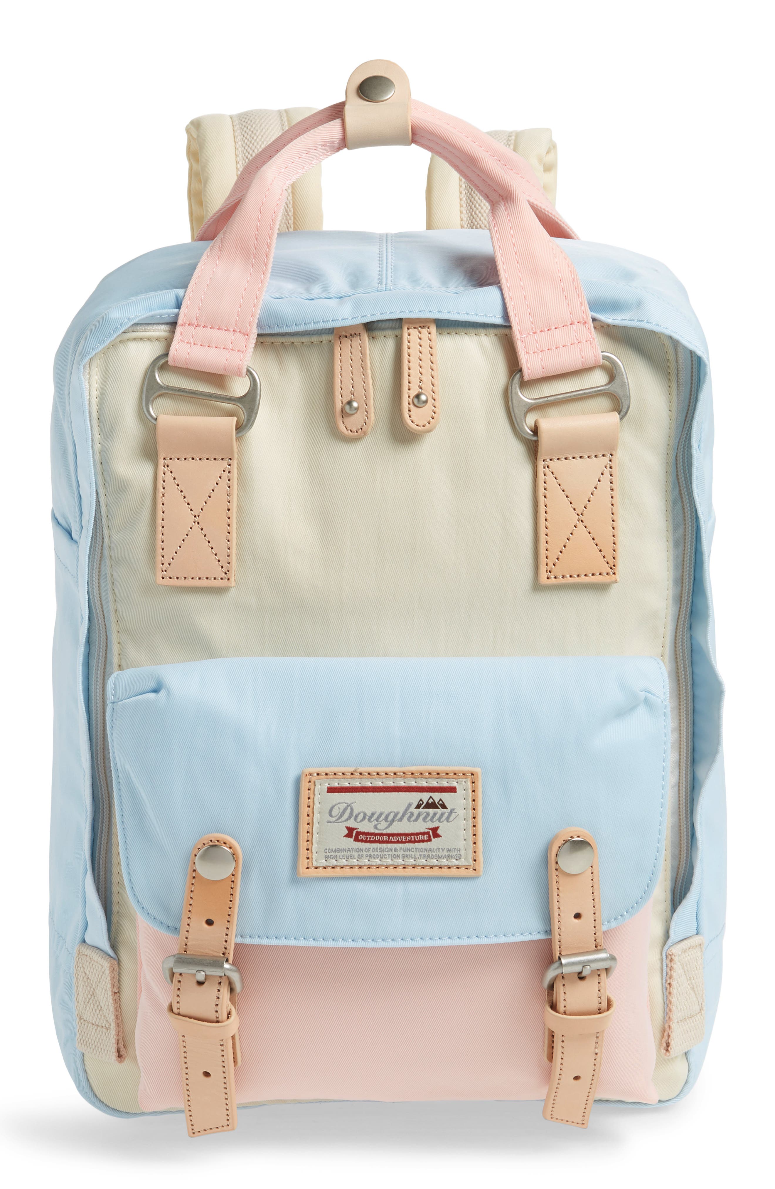 Doughnut Macaroon Colorblock Backpack, Main, color, 