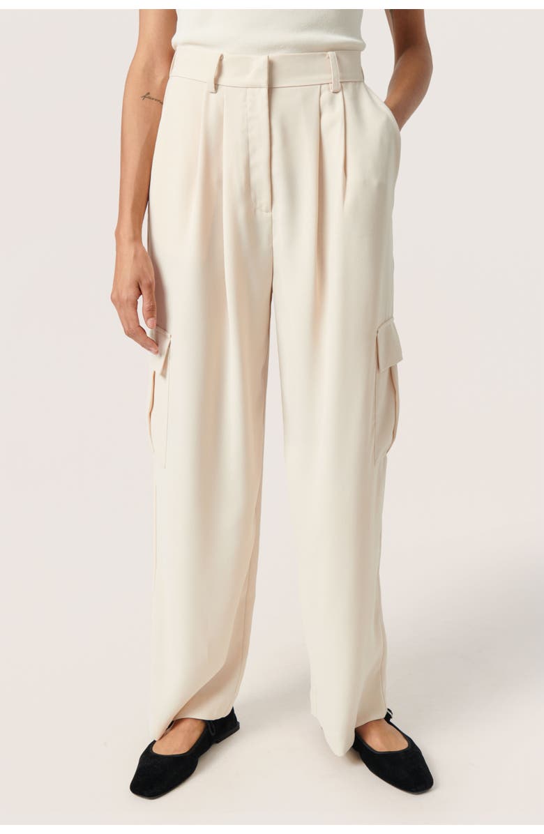 Soaked in Luxury Shirley Wide Legs Cargo Trousers, Main, color, Sandshell