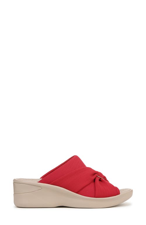 Bzees Women's Serenade Washable Slide Wedge Sandals In Red
