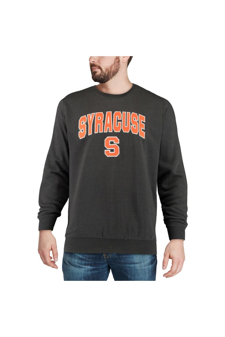 Men's Colosseum Charcoal Syracuse Orange Arch & Logo Crew Neck Sweatshirt, Alternate, color, Charcoal