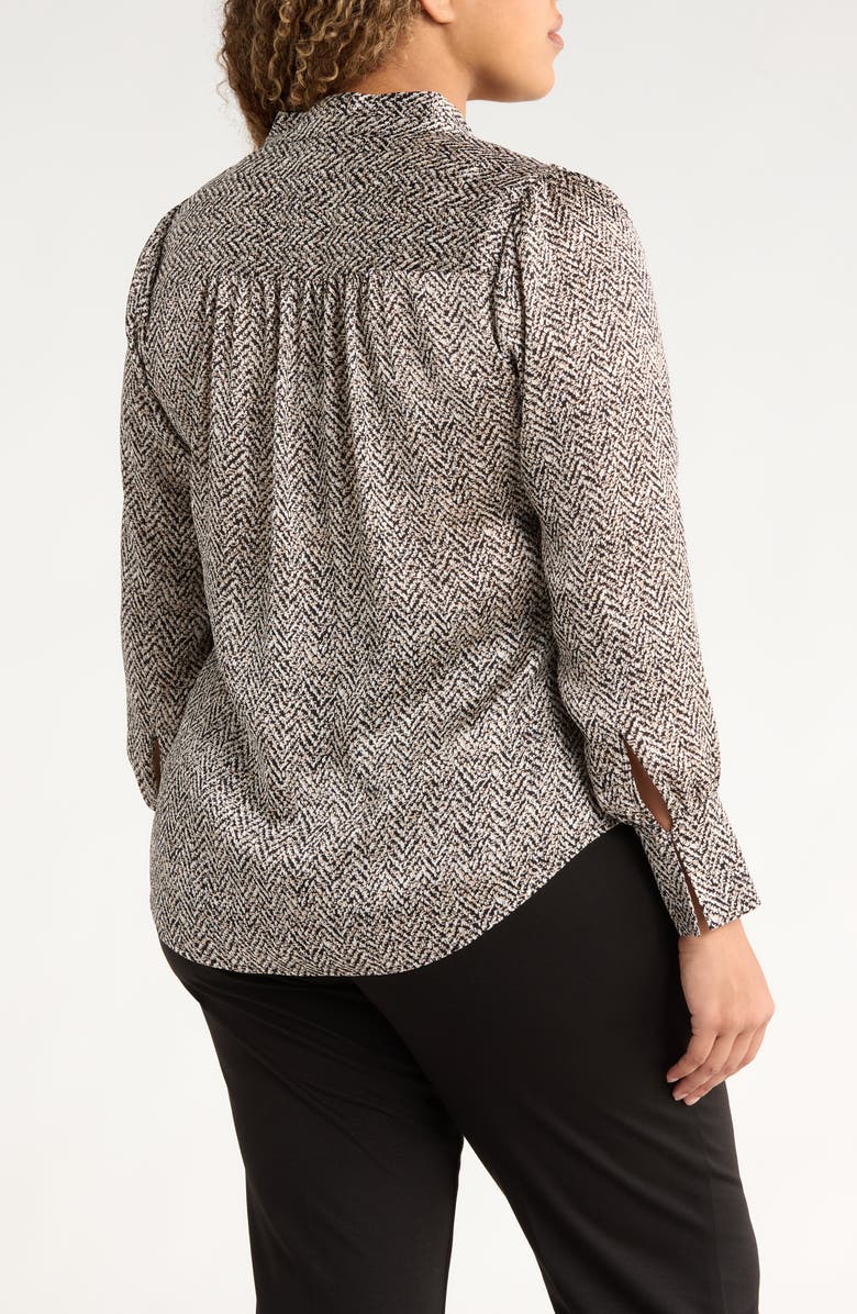 Anne Klein Print Top, Alternate, color, Anne Black Multi