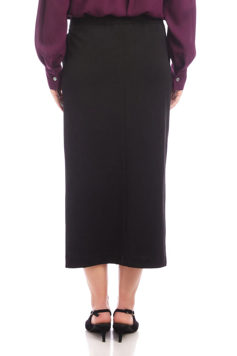 Lizbeth Straight Midi Skirt, Alternate, color, BLACK